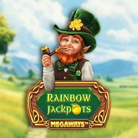 Rainbow Jackpots Megaways logo by Red Tiger Gaming at Jackpot Bingo